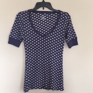 Polka Dot V-Neck